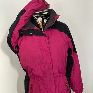L.L. BEAN HOODED POLY-FILLED PRIMALOFT COAT WOMEN sz  M